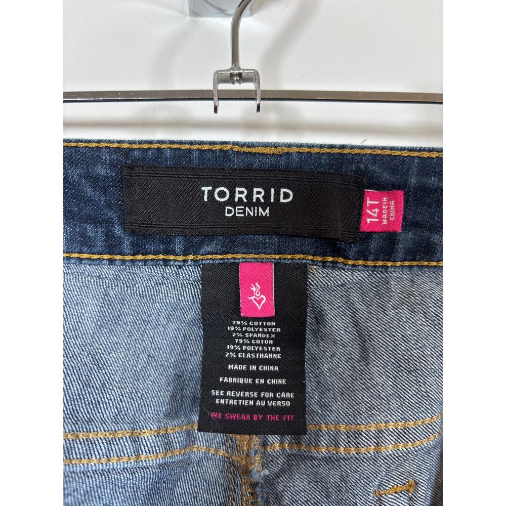 Torrid Classic Skinny Jeans Womens 14T Blue Stretch Dark Wash Tall - Picture 3 of 4
